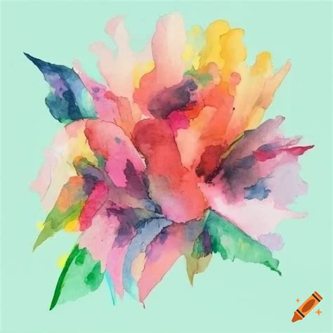 Watercolor floral painting on Craiyon