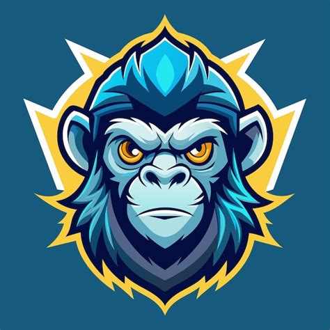 Premium Vector | A monkey with a crown on its head cool monkey logo design vector illustrator