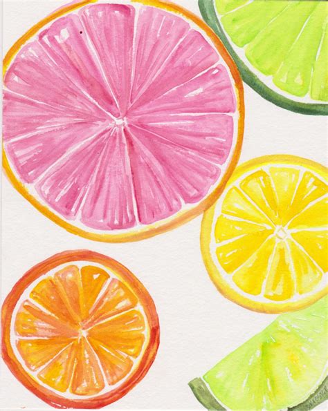 Citrus Watercolor Painting