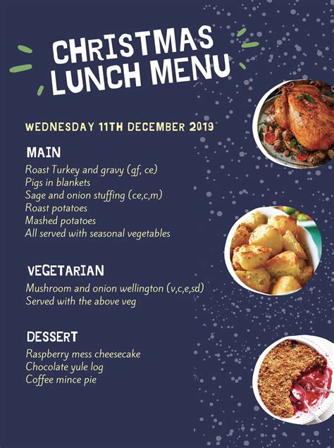 Christmas Lunch Menu – Bloxwich Academy