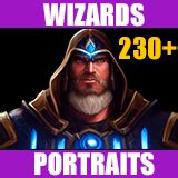 Wizards RPG Character Portraits Icon Pack