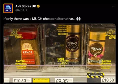 Aldi trolls supermarket as customers complain about paying £10.50 for Kenco coffee - News - LADbible