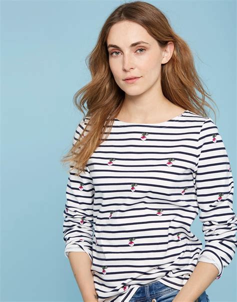 Harbour print Cream Radish Hope Stripe Jersey Top | Joules US | Womens jersey tops, Shopping ...