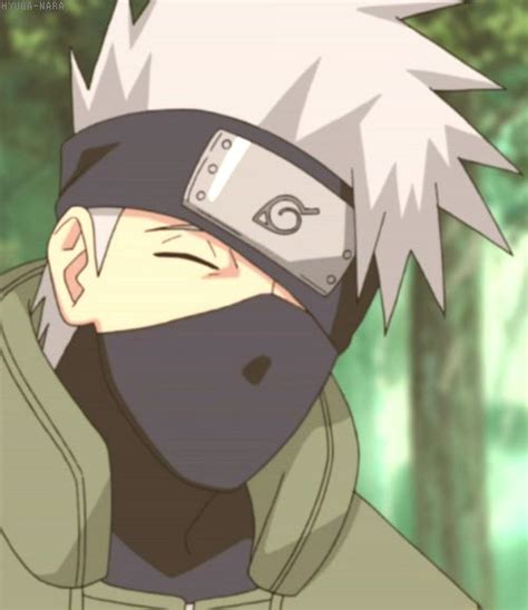 You just know Kakashi is smiling when his eyes are closed like that.