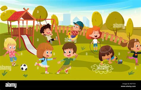 School Playground Stock Vector Images - Alamy