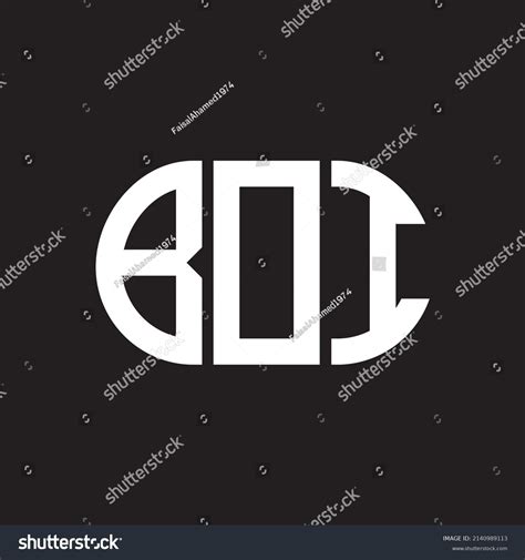 Boi Letter Logo Design On Black Stock Vector (Royalty Free) 2140989113 ...