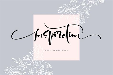 Inspiration Hand Drawn Font | Script Fonts ~ Creative Market