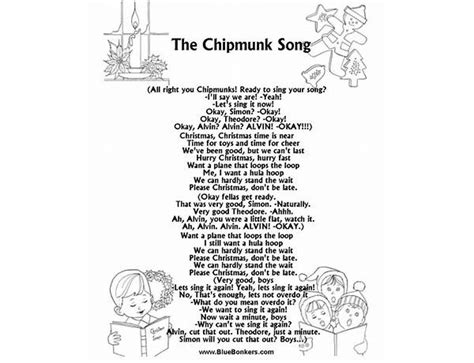 The Chipmunk Song En Lyrics [The Chipmunks] 🎵 LyricsWord.com