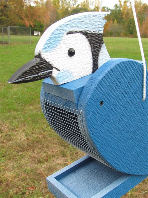 Amish Made Blue Jay Bird Feeder-free SHIPPING - Etsy