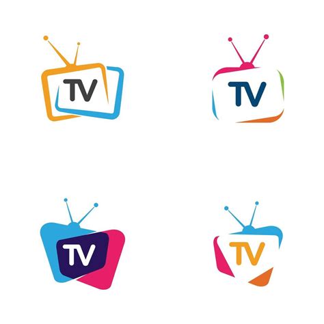 conjunto de logotipo de icono de tv 1268892 Vector en Vecteezy