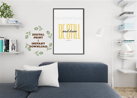 Be Still Printable Wall Art / INSTANT Download/motivational - Etsy