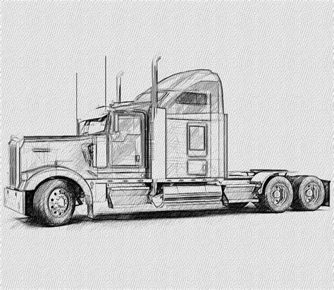 Kenworth Tractor Cab LH Side | Tatuaje de camión, Dibujos de coches ...