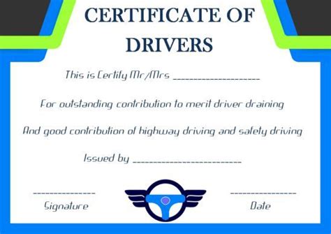 Drivers Training Certificate Template | Certificate of completion template, Certificate ...