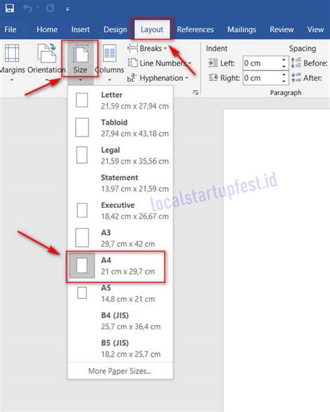 Cara Setting Ukuran Kertas Setengah A4 Berbagai Ukuran - Riset