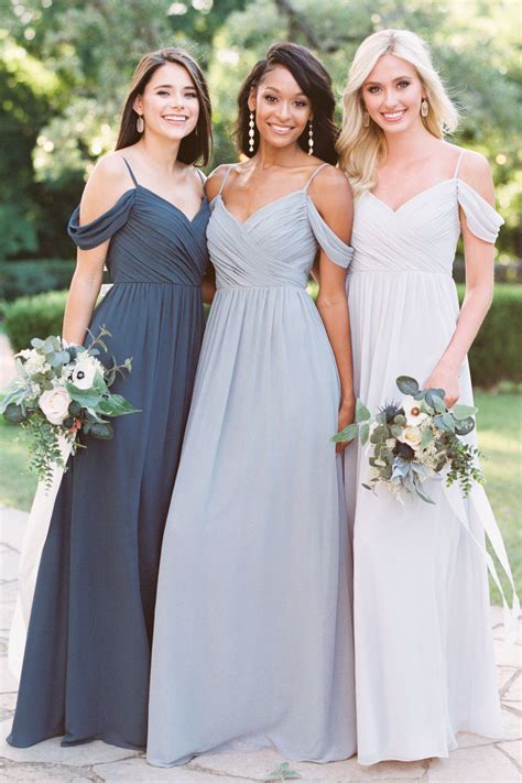 Lily Chiffon Dress | Blue bridesmaid dresses, Grey bridesmaid dresses ...