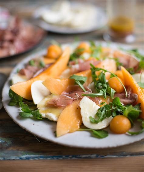 Melon, mozzarella & parma ham salad recipe