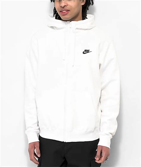 Nike Sportwear Club White Zip Hoodie