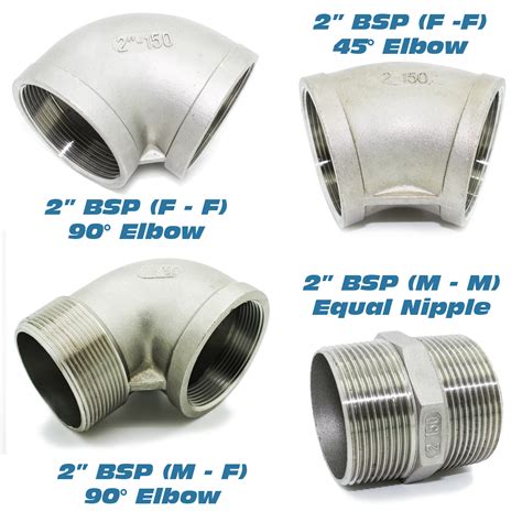 2" BSP Stainless Steel Pipe Fittings - Atkinson Equipment Ltd