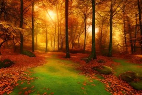 Autumn Forest Background Graphic by Craftable · Creative Fabrica