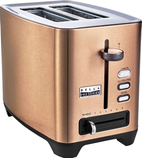 Bella - Pro Series 2-Slice Wide/Self-Centering-Slot Toaster - Copper in 2020 | Toaster, Single ...