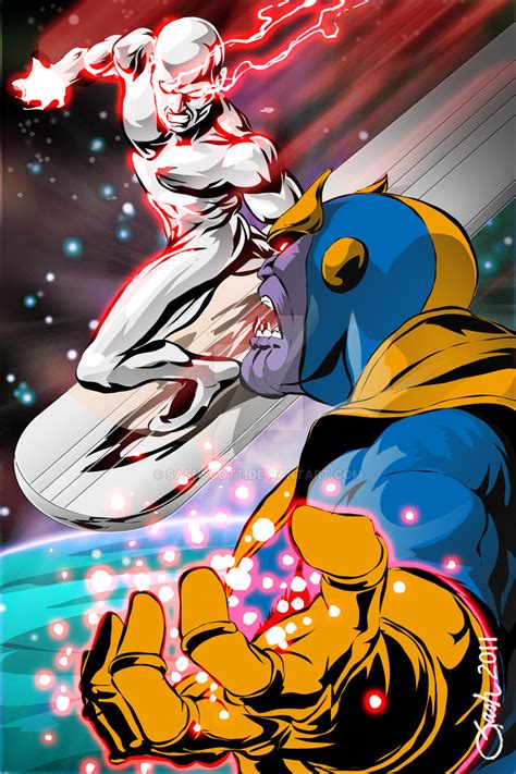 THANOS vs THE SILVER SURFER by SashScott on DeviantArt