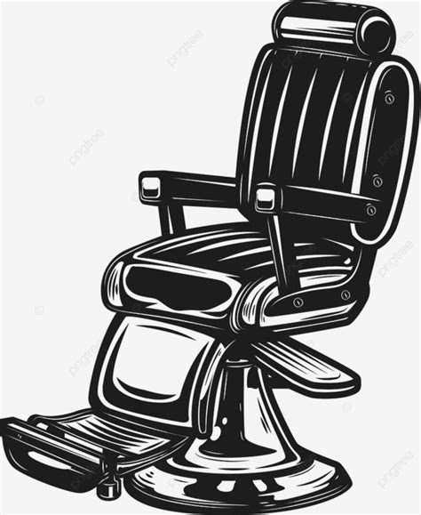 Barber Chair Isolated On White Background, Chair Drawing, Hair Drawing ...