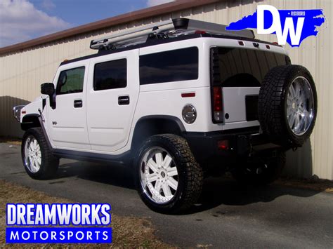 White Hummer H2 — Dreamworks Motorsports