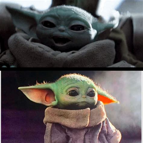 Happy baby yoda vs sad baby yoda Blank Template - Imgflip