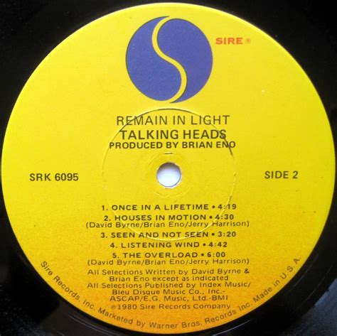 Talking Heads - Remain In Light (1980, Vinyl) | Discogs