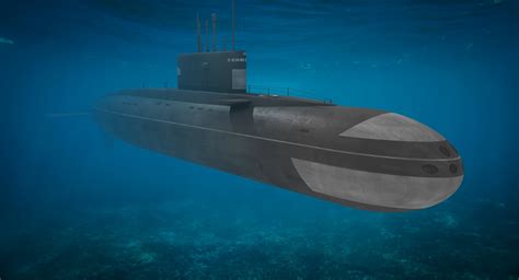 3d model kilo class submarine iran