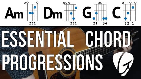 Chord Progression Practice - Am Dm G C | Beginner Guitar Lessons Chords ...