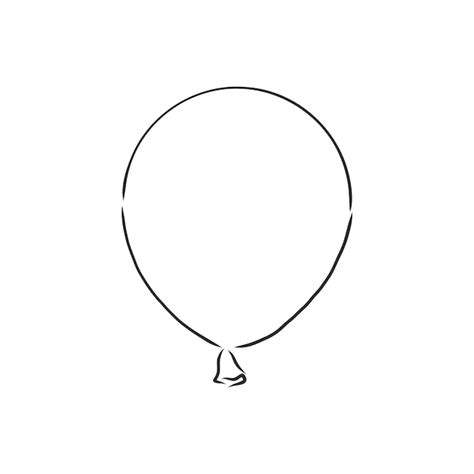 Ilustracja Balon. Doodle Styl, Ilustracja Szkic Wektor Balon | Premium Wektor