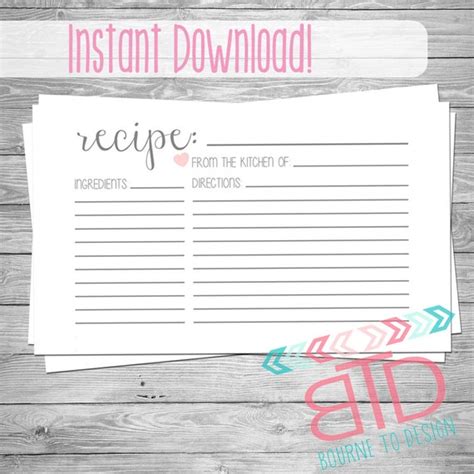 Free printable recipe cards 3x5 - jafpixels