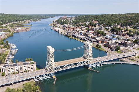 Portage Canal Lift Bridge - Hancock-Houghton, MI, United States