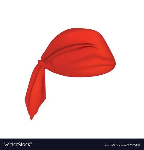 Red pirate head scarf Royalty Free Vector Image