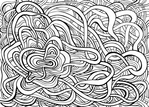 Black and White Intricate Abstract Swirl Doodle Line Art Coloring Page ...