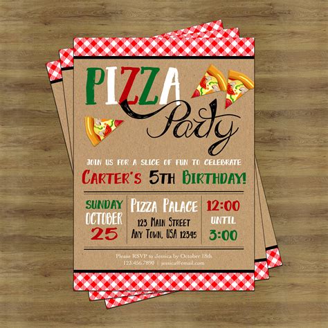 Pizza Party Invite Template