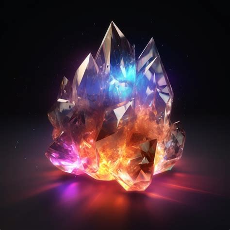 Premium AI Image | A magical crystal with swirling colors digital art ...