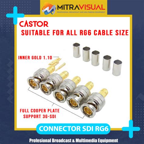 Jual Castor BNC 3G-SDI Connector RG6 Size - Hitam - Kota Surabaya ...