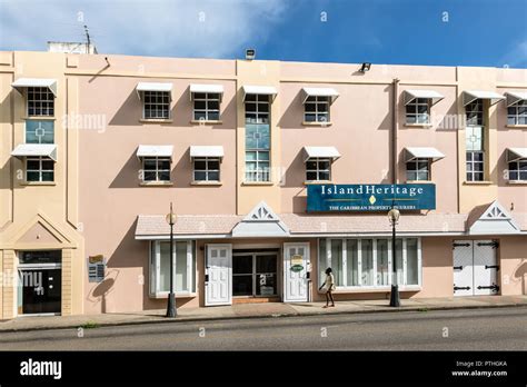 Bridgetown, Barbados - December 18, 2016: Architecture in the historic part of Bridgetown ...