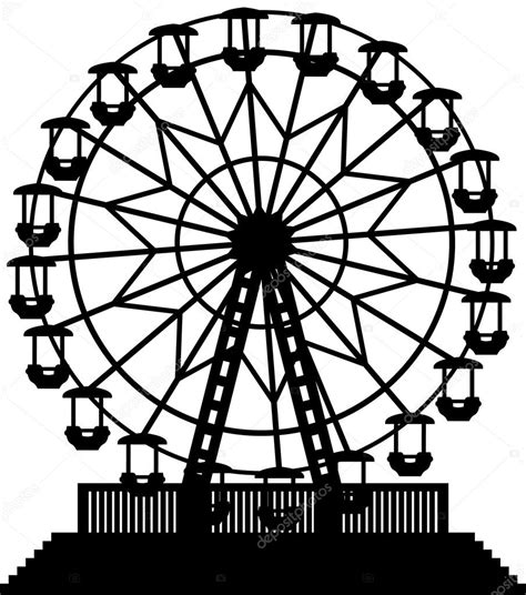 Vector ferris wheel — Stock Vector © dmstudio #11120275