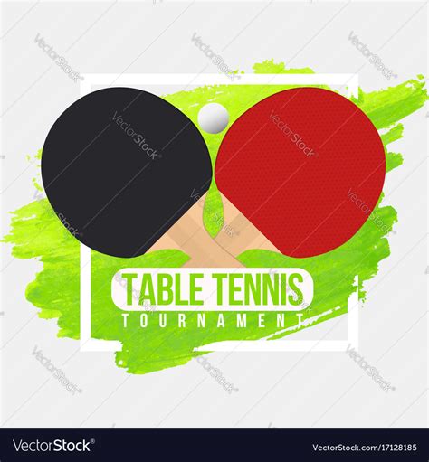 Table tennis tournament badge design ping pong Vector Image