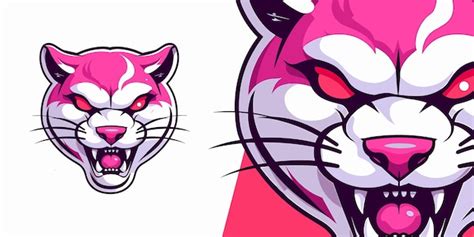 Premium Vector | Pink Panther Mascot Modern Logo Design for Sports amp Esports Teams Badges and ...