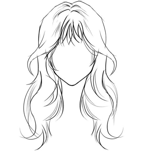a drawing of a woman's head with long hair