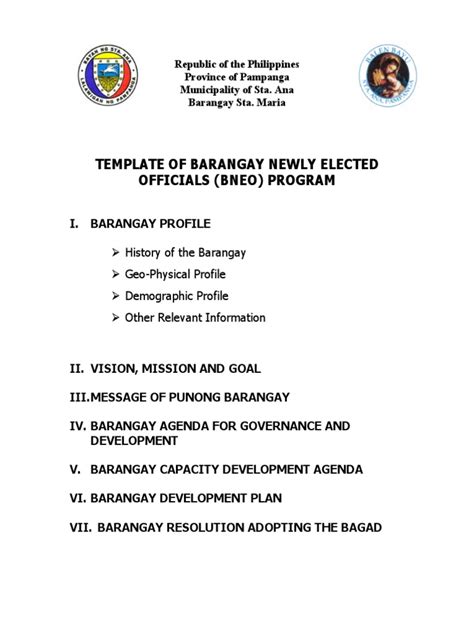 Barangay Template | PDF