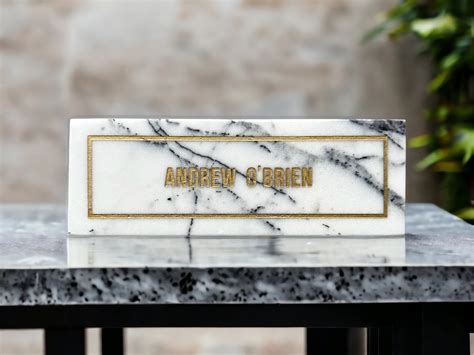 Personalized Handmade Marble Desk Name Plate Desknameplate - Etsy