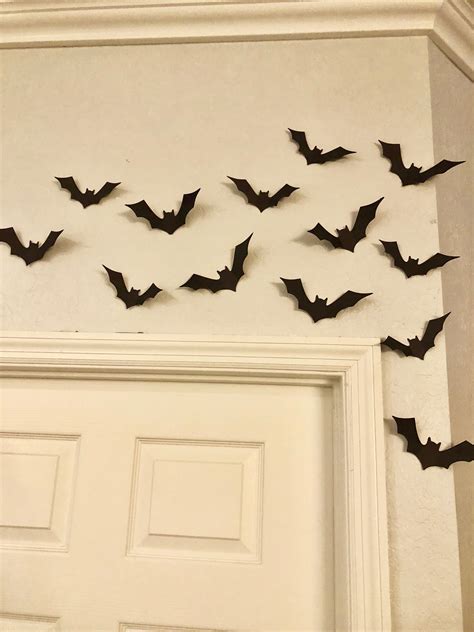 Black Bats Halloween Bats Wall Bats Card stock Bats | Etsy