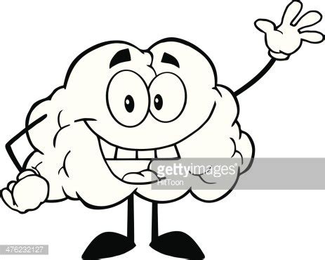 Brain clip art black and white human brain cartoon of a black - Clip Art Library