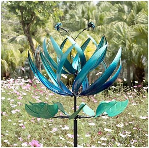 Amazon.com: Marshall Home and Garden Marshall Kinetic Sphere Wind Spinner, Caribbean, 82'' H ...