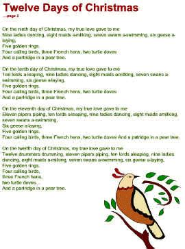 Partridge In A Pear Tree Lyrics